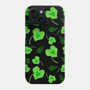 Green Caladium Leaves Pattern Phone Case