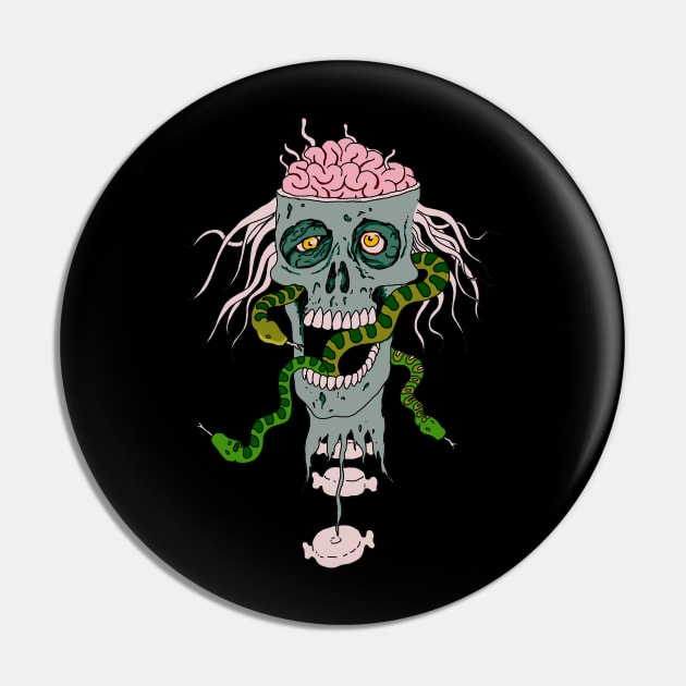 Snake Zombie Pin by lucamendieta