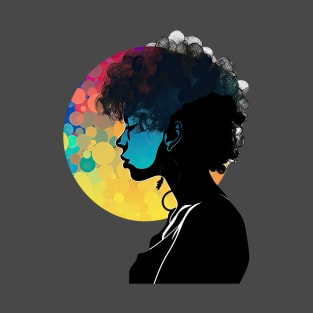 Psychedelic Classicism: Beautiful Black Woman T-Shirt