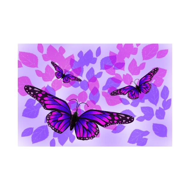 Purple Butterflies by KirtTisdale