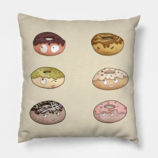 Funny cute little doughnuts Pillow