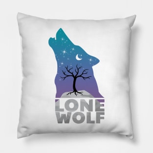 howling wolf Pillow