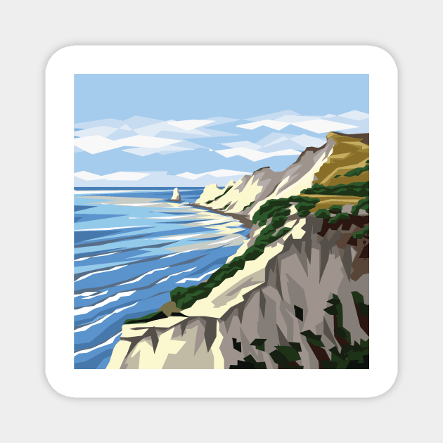 Cape Kidnappers, New Zealand/Te Kauwae-a-Māui Magnet by irajane