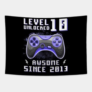 Ten 10yr BDay Son Boy Gamer 10th 10 Year Old Birthday Tapestry