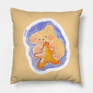 MINI yellow bear - right Pillow