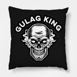 Gulag King Funny Video Games Smoking Skull Pillow