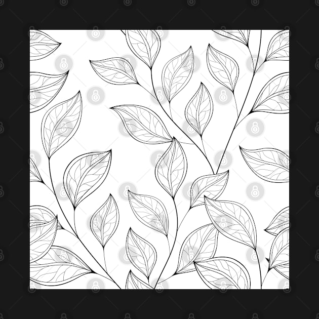 Non Colored Pattern with Floral Motifs by lissantee