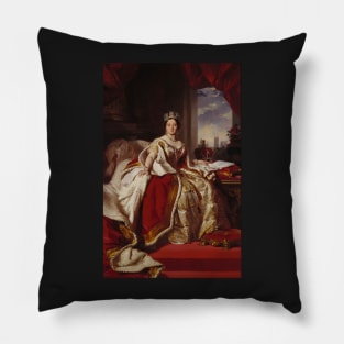 Portrait of Queen Victoria - Franz Xaver Winterhalter Pillow