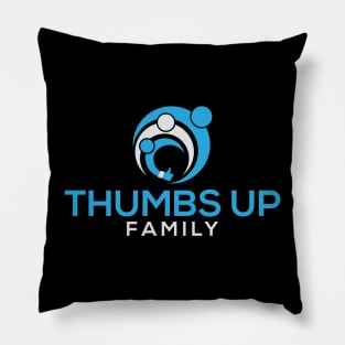 Thumbs Up Family White Font Pillow