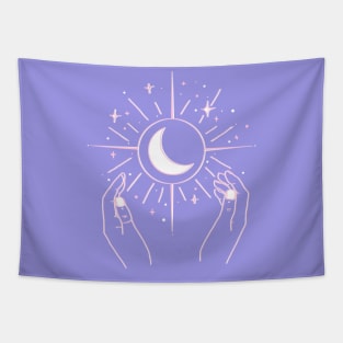 Lunar Witch Moon Stars Cosmos Tapestry