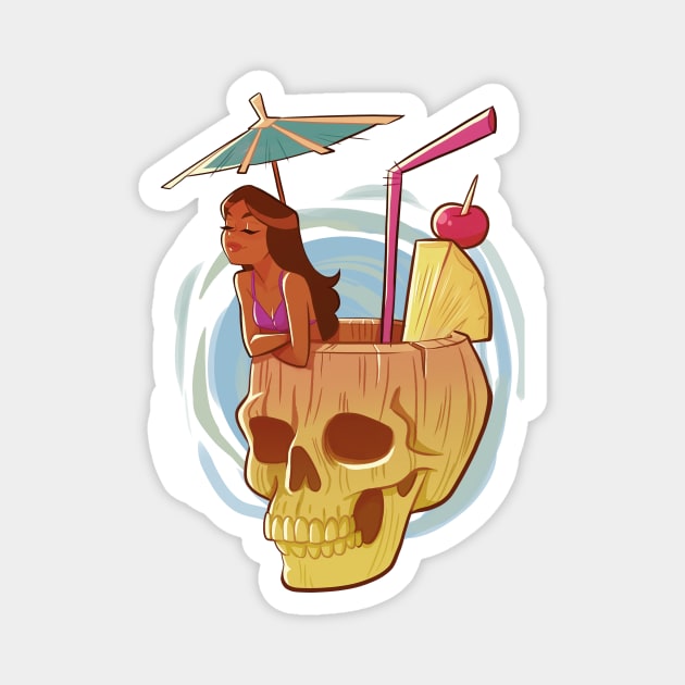 Tiki drink Magnet by melivillosa