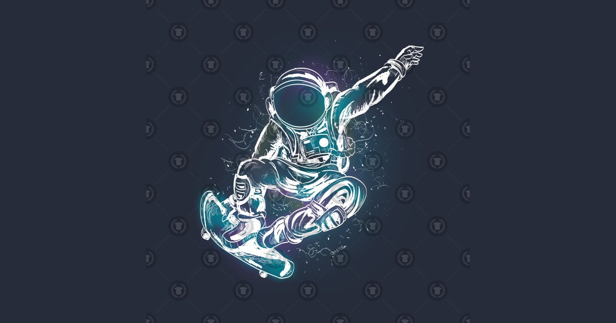 astronaut skateboard - Astronaut - T-Shirt  TeePublic