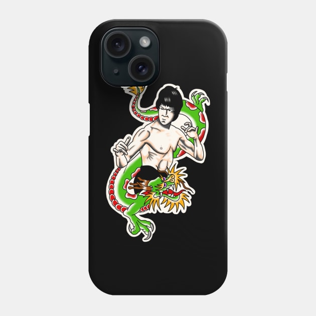 Bruce Lee Dragon Tattoo Phone Case by rafaelwolf