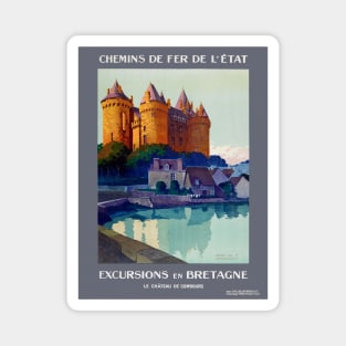 Excursions en Bretagne France Vintage Poster 1923 Magnet