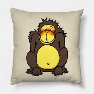 funny chimp cartoon Pillow