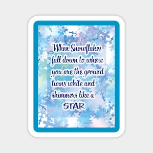 Snow Flake Poem Magnet