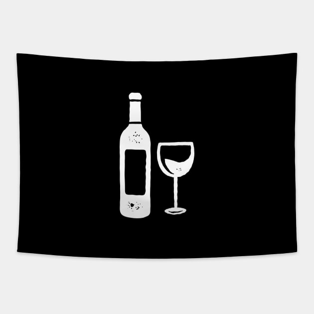 Wine Icon Tapestry by tommartinart