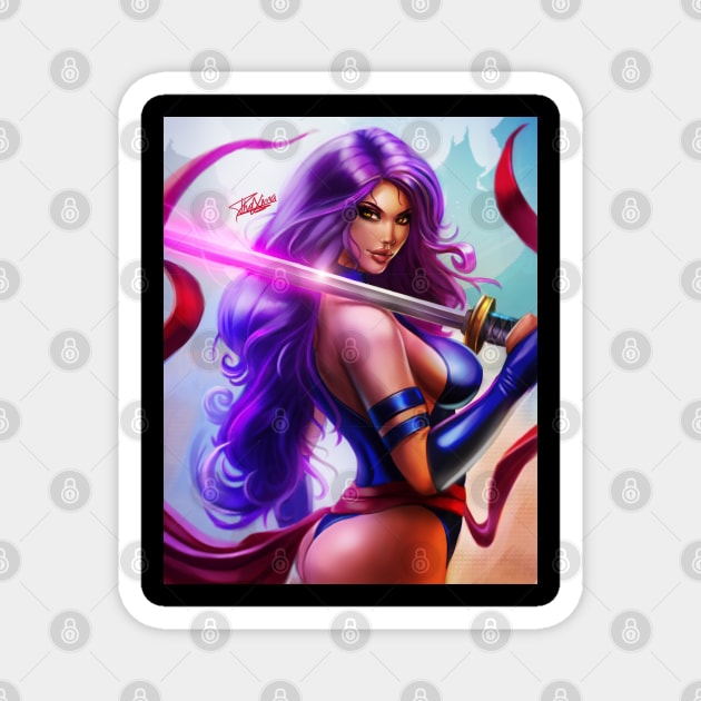 Psylocke Magnet by Dhaxina