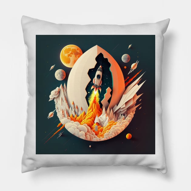 Conquering space Pillow by Imagier