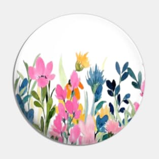 Painted Field Flowers Pin