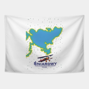 śniardwy Poland lake map Tapestry