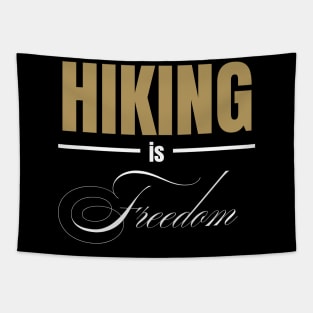 HIKING IS Freedom (DARK BG) | Minimal Text Aesthetic Streetwear Unisex Design for Fitness/Athletes/Hikers | Shirt, Hoodie, Coffee Mug, Mug, Apparel, Sticker, Gift, Pins, Totes, Magnets, Pillows Tapestry