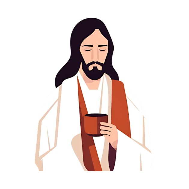 Christian Jesus Drinking Tea by dukito