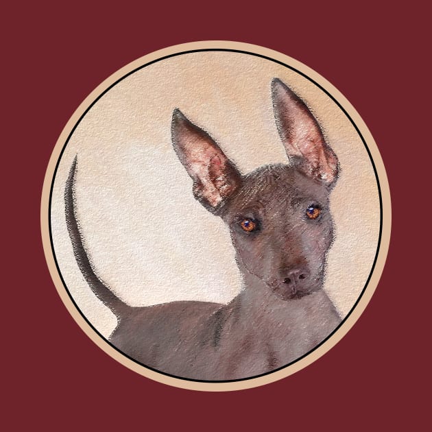 Xoloitzcuintli Painting - Cute Original Dog Art by Alpen Designs