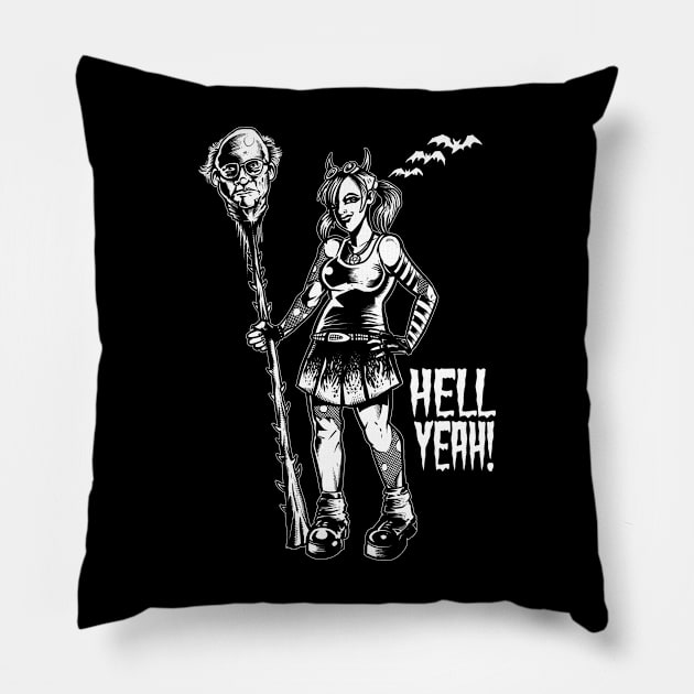 Hell Yeah! Pillow by wildsidecomix