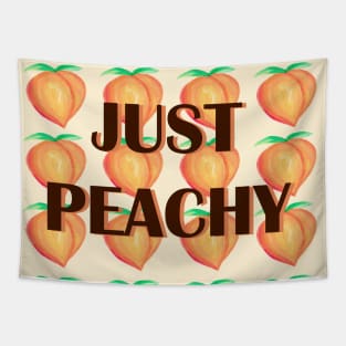 Just Peachy acrylic fun quote pattern design Tapestry