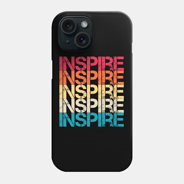 Inspire Retro Vintage Distressed Repeated Text gift Phone Case by Inspire Enclave