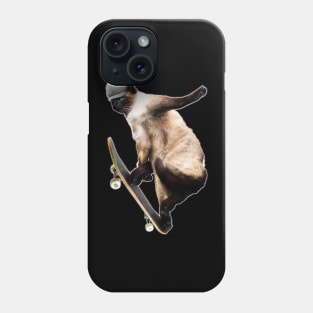 Siamese Cat Kitty Skateboard Skating Skateboarding Funny Phone Case