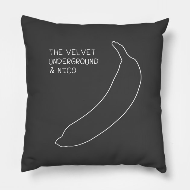 The Velvet Underground & Nico, white Pillow by Perezzzoso