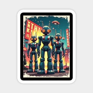 Retro Robot Revival: Vintage Visions of the Future Magnet