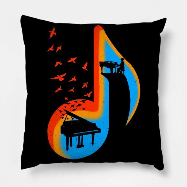 Music Piano Player Pillow by barmalisiRTB