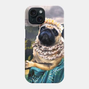 Cute Aloha Pug Hawaiian Phone Case