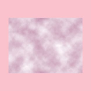 Pale pink and white cloud pattern T-Shirt