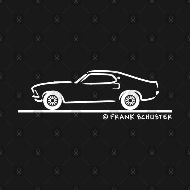 1969 Mustang Fastback White by PauHanaDesign