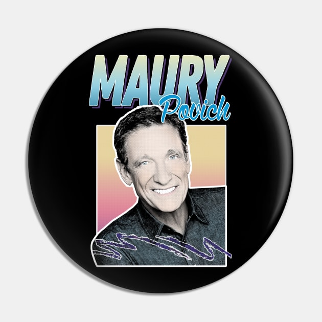 Vintage Style Maury Povich 90s Aesthetic Design Pin by DankFutura