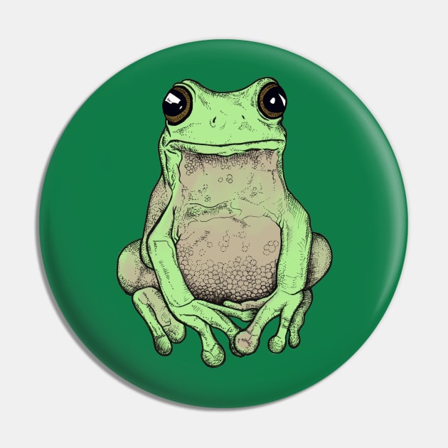 Cute Grumpy Frog Pin by Robyn-Jade