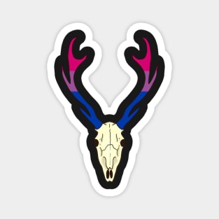 Bisexual Pride Deer Skull Magnet