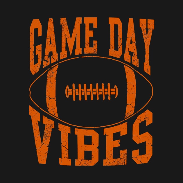 Game Day Vibes Football Vintage Distressed by everetto