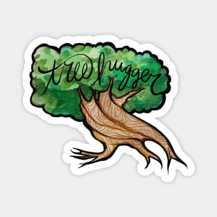 Tree Hugger Swirly Tree Bark Magnet