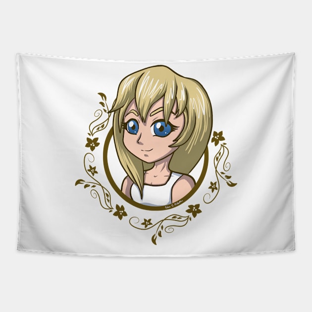 Namine Badge Tapestry by SalwaSAlQattan