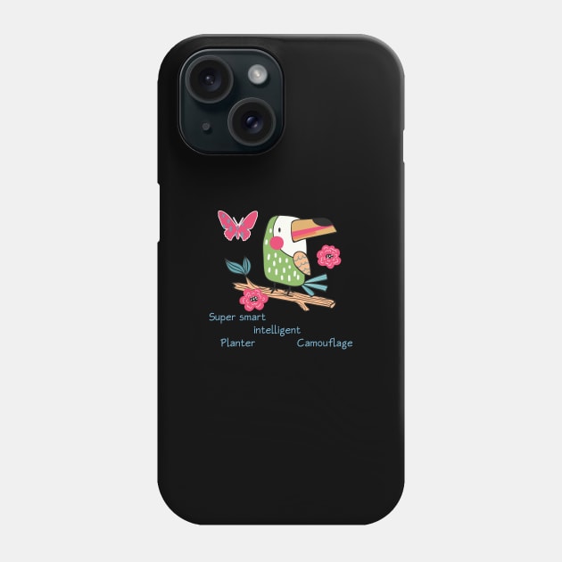 Toucan - Planter - Educate Phone Case by 1Nine7Nine