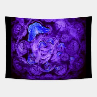 Mysterious blue butterflies Tapestry