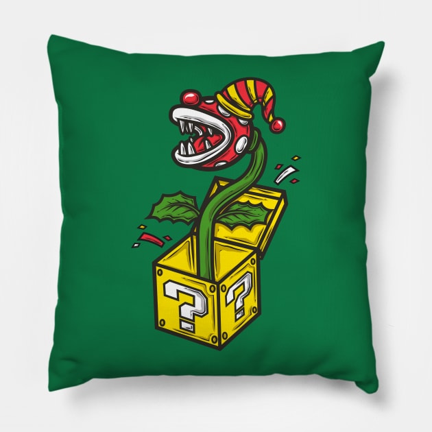 Killer Plant Clown in a Box Pillow by krisren28