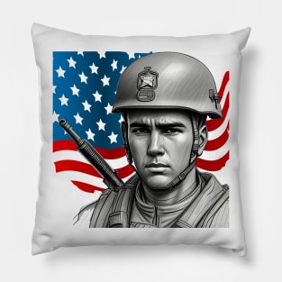 Brave Army Man Pillow