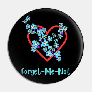 Forget-me-not flower heart romantic flower blossoming Pin