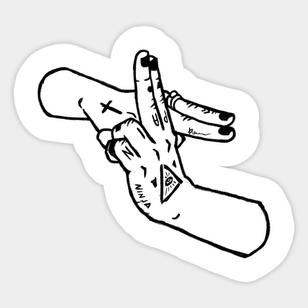Hand Sign Naruto Sticker Teepublic